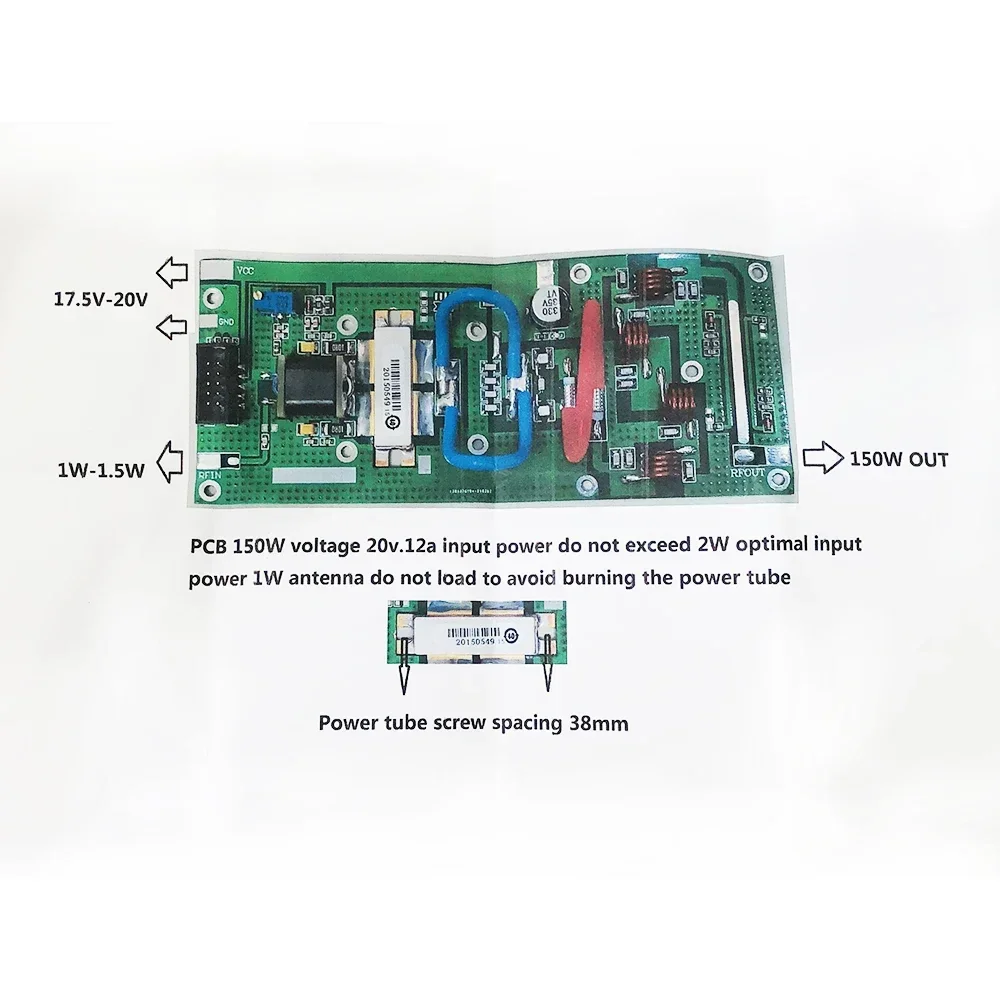 Nvarcher 75M-175MHZ RF Power Amplifier Board 150 FM Transmitter Max 170W Finished  24V