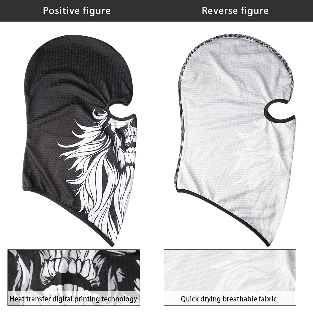 Skull Balaclava Men Cycling Cap Snowboard Ski Motorcycle Face Mask Bicycle Hat Bandana Headband Neck Cover Breathable Windproof