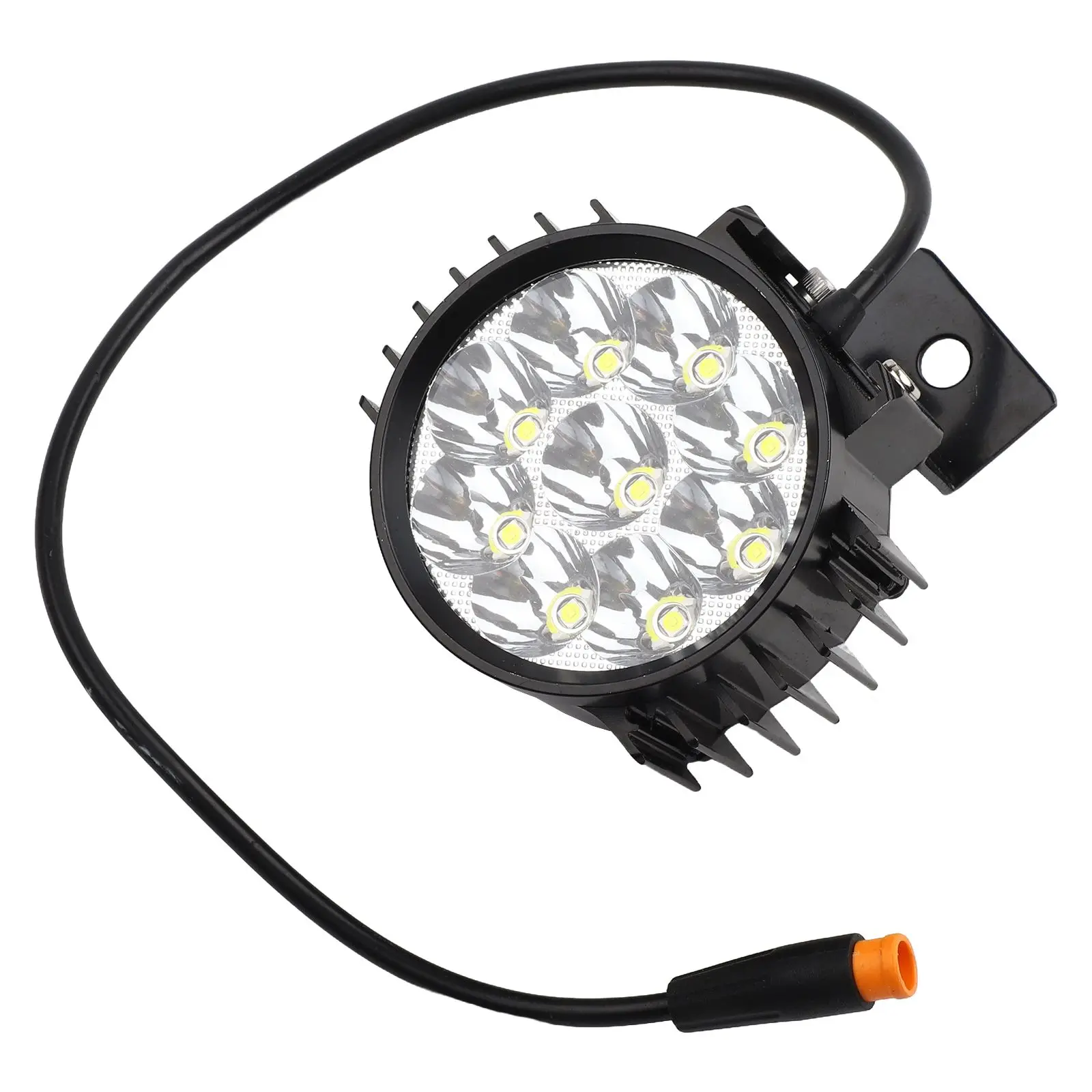 4 9 Beads LED Spotlight LED Headlights Night Riding Black Color Easy To Install Good Compatibility Practical To Use