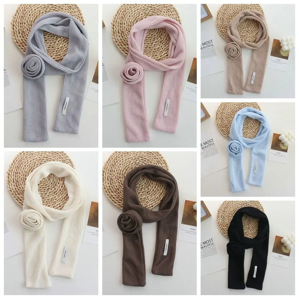 Cravat وشاح طويل منديل الديكور التجميع الملابس والاكسسوارات روز زهرة الأوشحة وشاح الملحقات التفاف