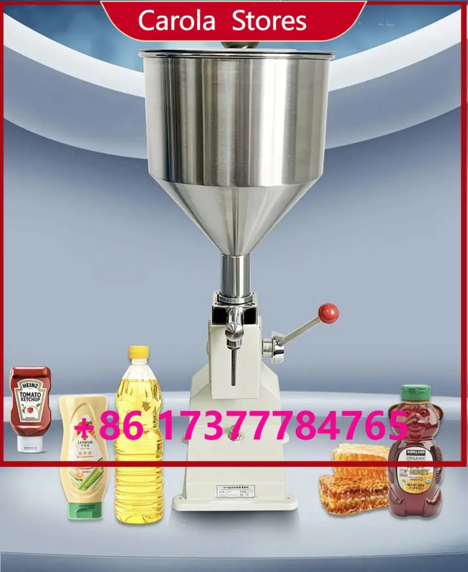 5ml Manual Paste & Liquid Filling Machine, Hand Operated Small Filler for Honey Toothpaste Juice Gel Shampoo Hand Soap