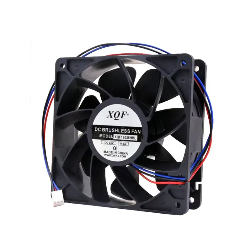 

NEW ORIGINAL XQF12038HBL 24V 0.6A 12038 120*120*38mm 12cm COOLING FAN RADIATOR