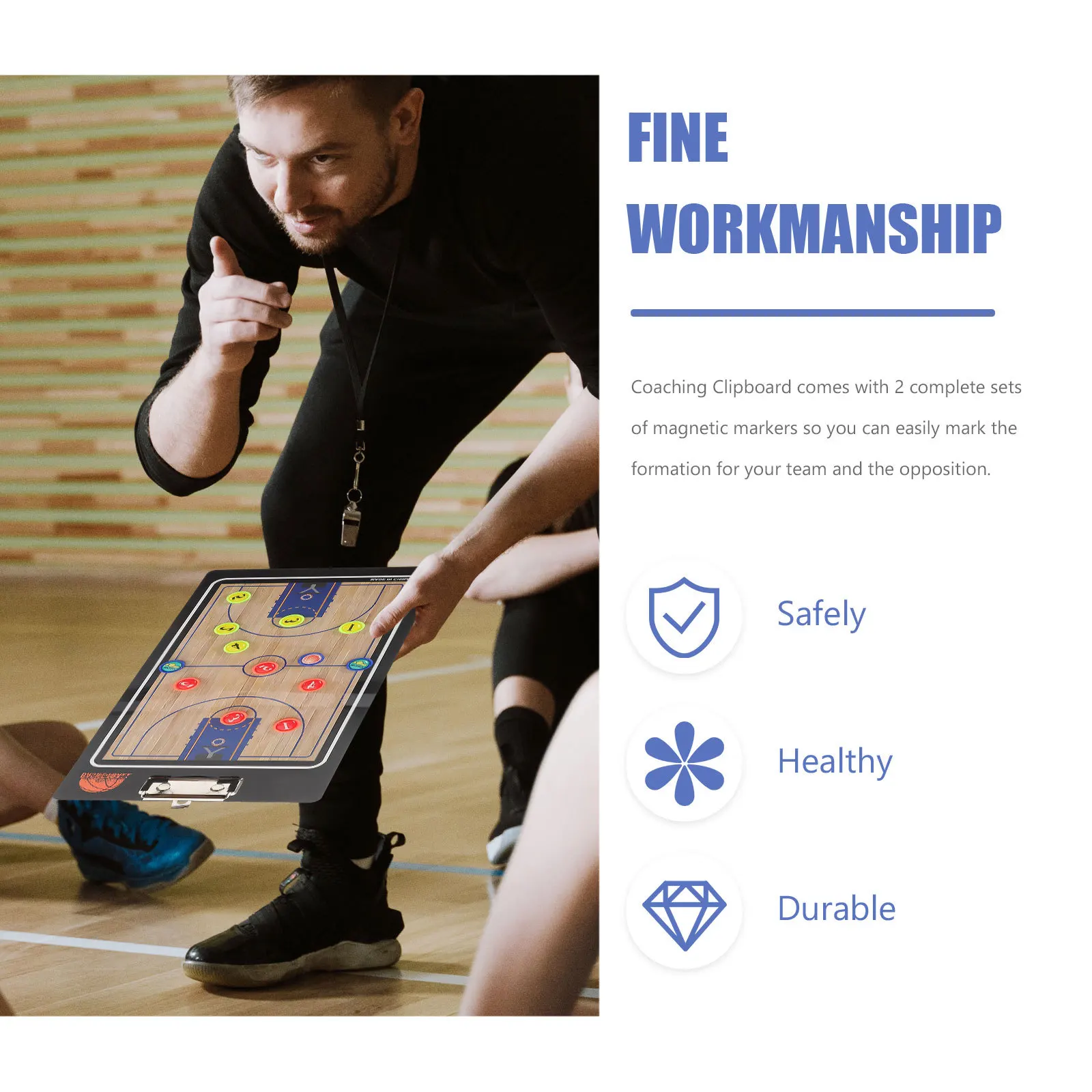 Tablica do treningu koszykówki wielokrotnego użytku, pół-podzielnik koszykarski, tablica suchościeralna do treningu koszykówki