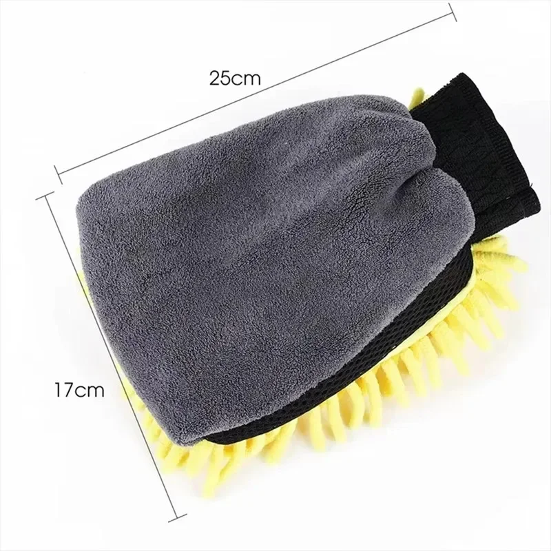 TILONDEX 1PC Dual-Sided Chenille Car Wash Mitt, Ultra-Absorbent Microfiber Glove