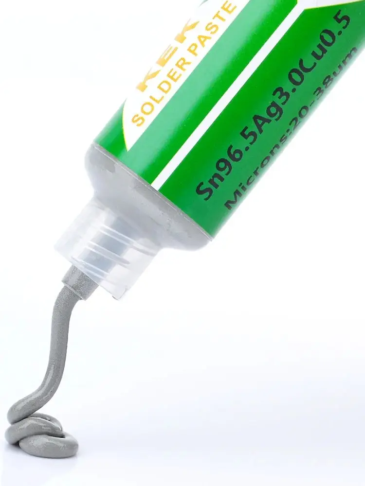 KEK Silberhaltige Sn96.5Ag3.0Cu0.5 Lötpaste, Nadelröhrchen-Typ 3% Silberhaltiges Lötmaterial Schmelzpunkt 217
