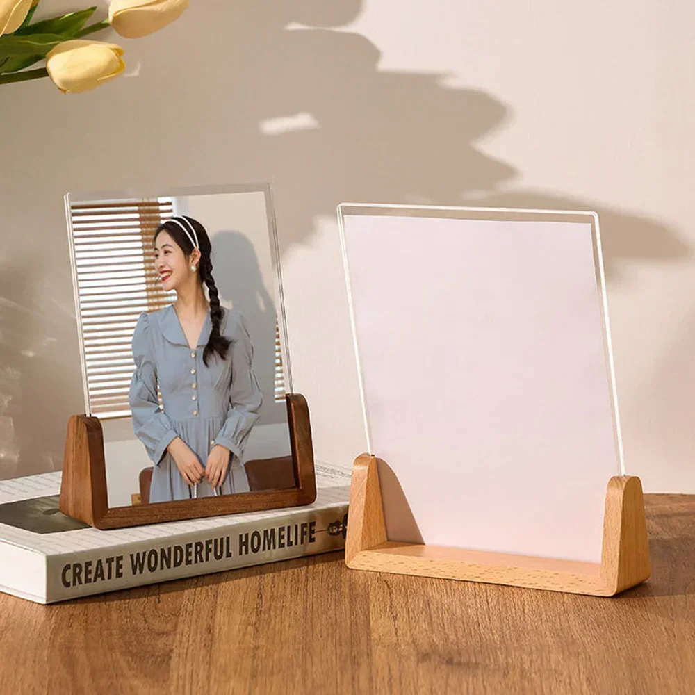 Free Photo Printing Frame Family Portrait Photography Wedding Studio Stand Ornaments Table Card Stand Acrylic Display Stand