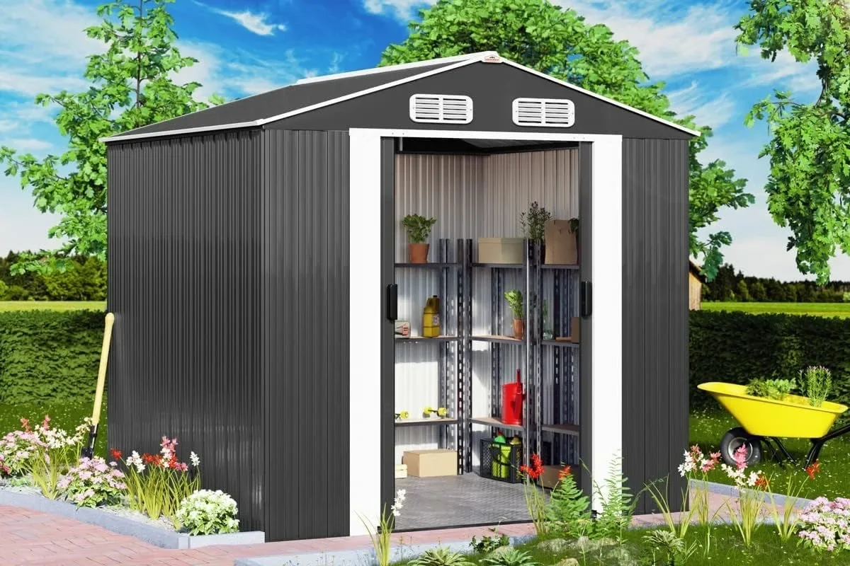 Outdoor Padlockable Steel Storage Shed garden buildings metal shed for garden