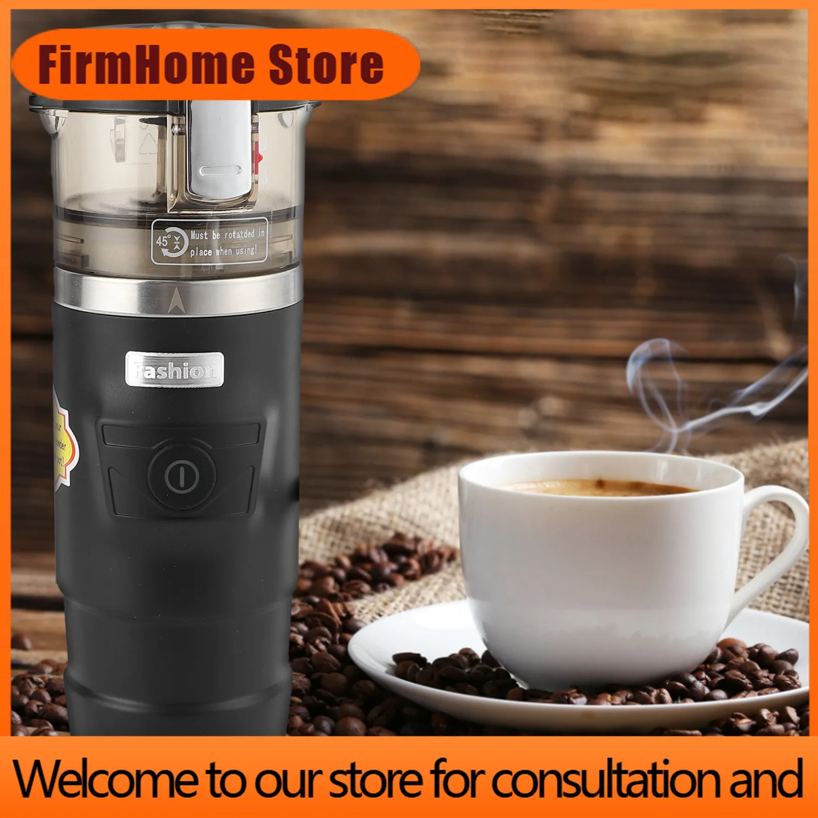 FirmHome StorePortable Car Coffeemaker 12V Electric Coffee Machine Cigarette Lighter Power Supply