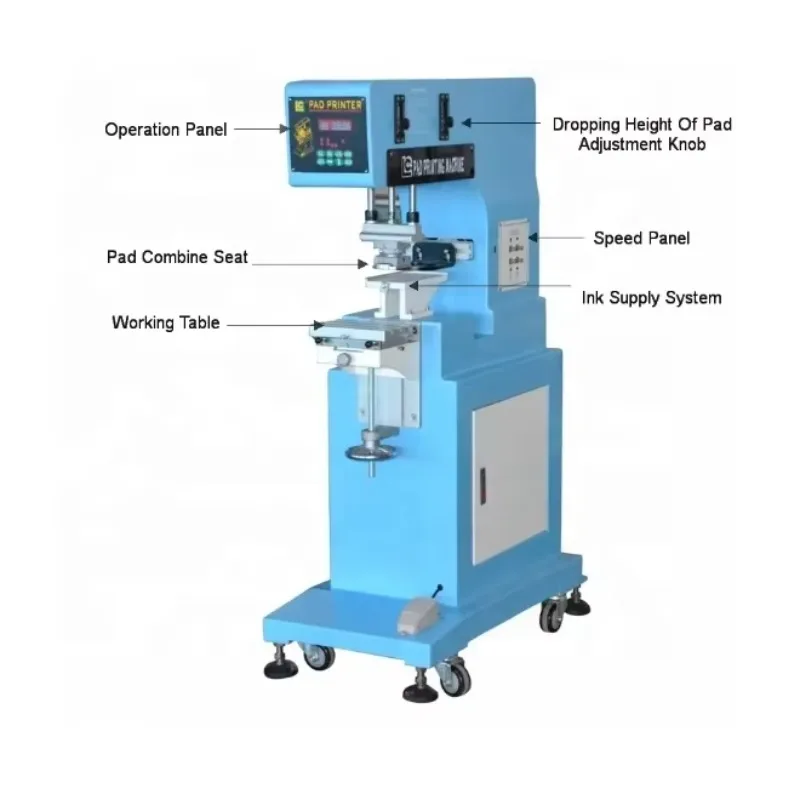 1-4 Colors Automatic Ceramic Bowl Plate Spoon Mug Pen Silicon Cup Laminated Aluminium Tube Pad Printing Machine