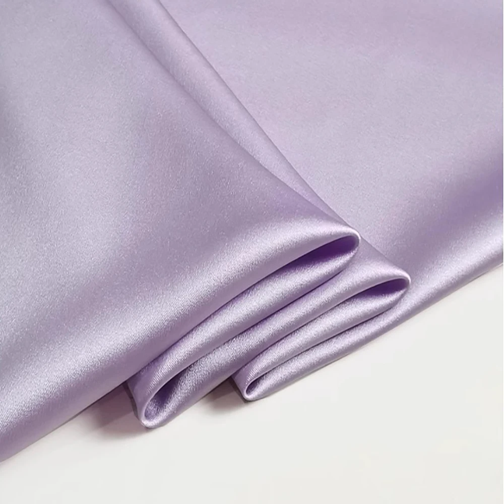100% Silk Stretch Satin Fabric 19momme Width 55\
