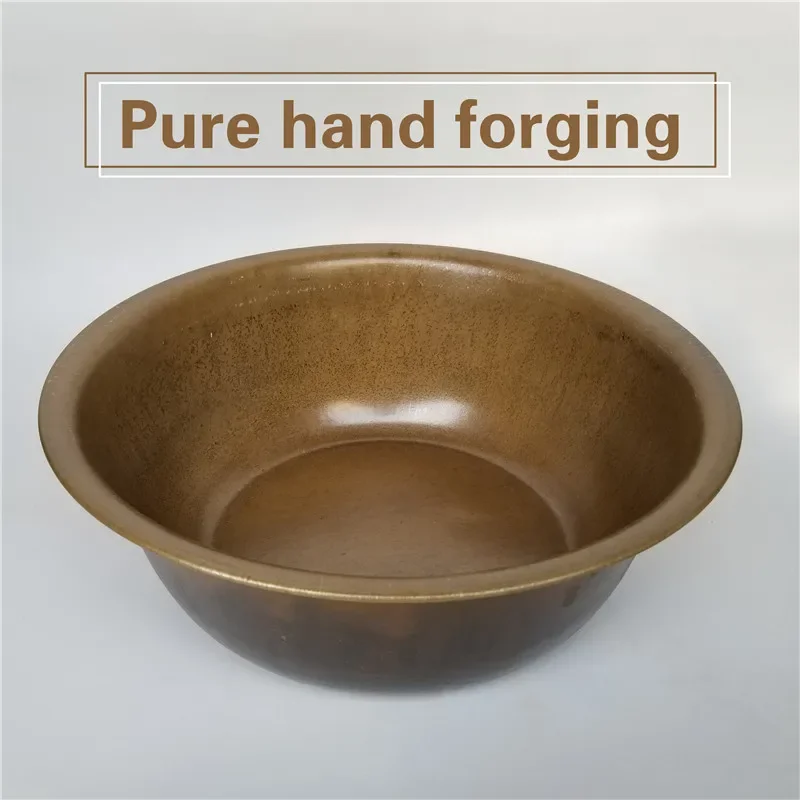 Pure copper Handmade thickened brass basin old copper basin Carbon furnace wash basin Chinese wedding washbasin carbon Brazier