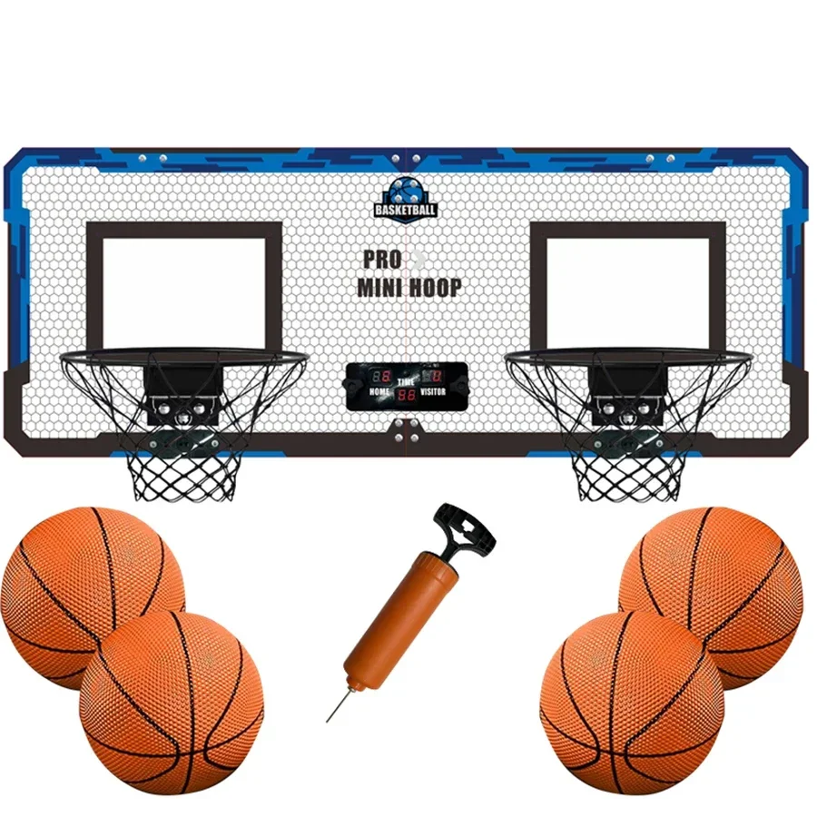 

Blue Light Up Basketball Board,Dual Player Basketball Game,Basketball Set with Scoreboard,Halloween/Christmas/Thanksgiving gifts
