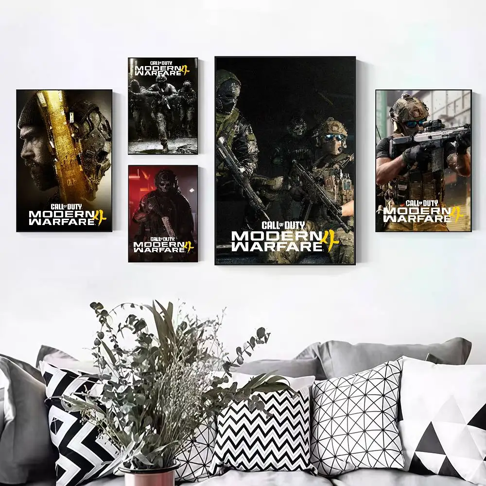 C-Call Of D-Duty Modern Warfare 4 Peelable Self-adhesive Poster Stickers Are Suitable For Frameless Wall Decoration In A Room