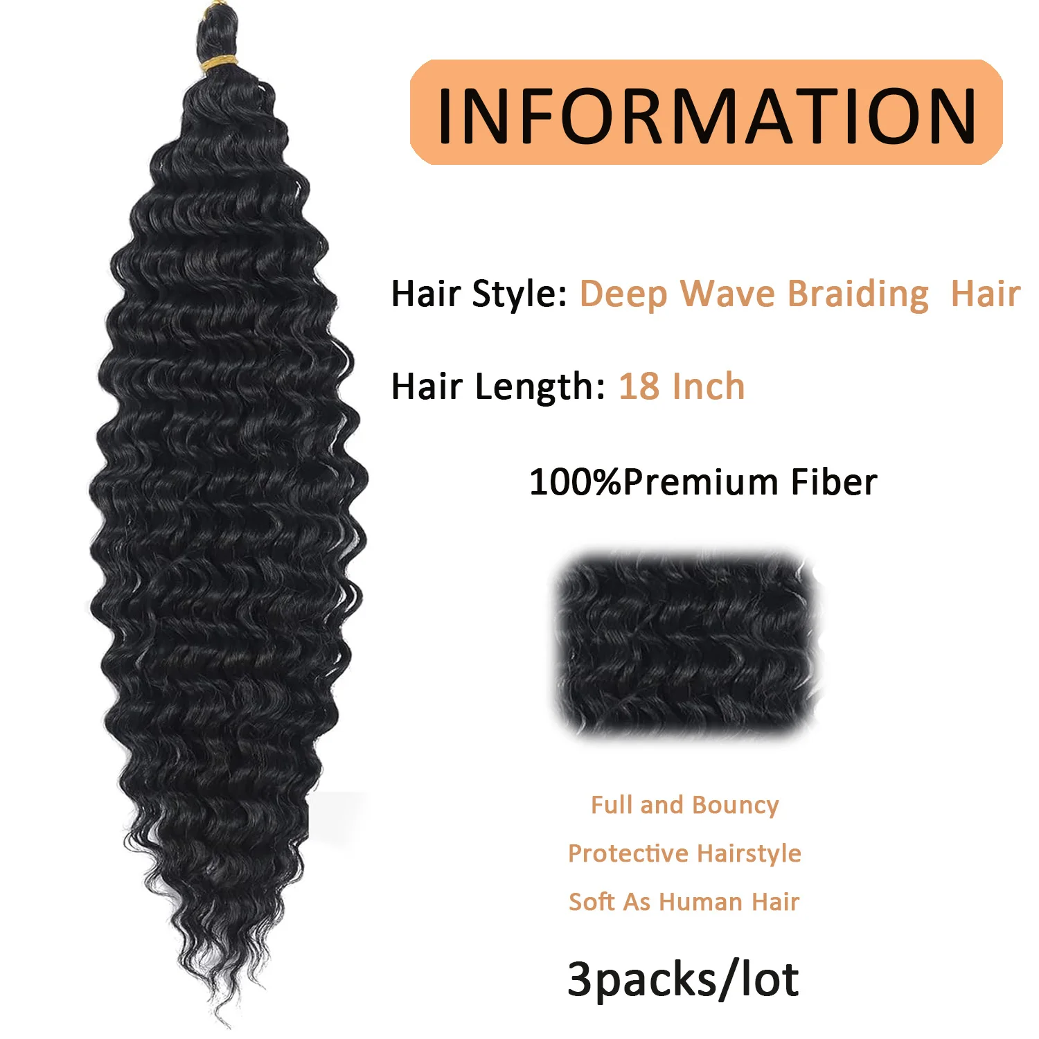 Capelli intrecciati a onde profonde Ombre Torsione profonda Capelli sintetici ondulati Evidenzia estensioni dei capelli ricci per trecce Capelli all'uncinetto con onde oceaniche