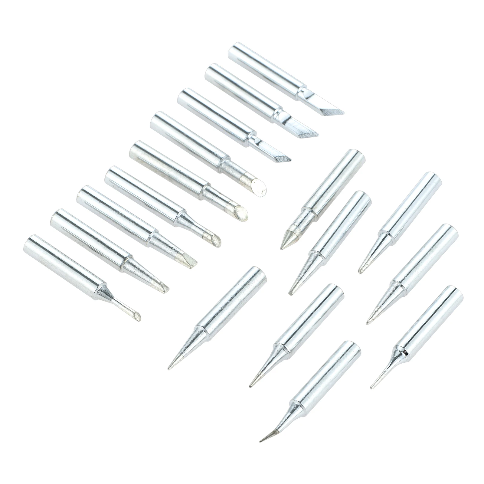 17 Pcs Soldering Iron Tips Set Fit for 936 Soldering Stations Electric Soldering Iron Head Universal 900M Copper Welding Heads