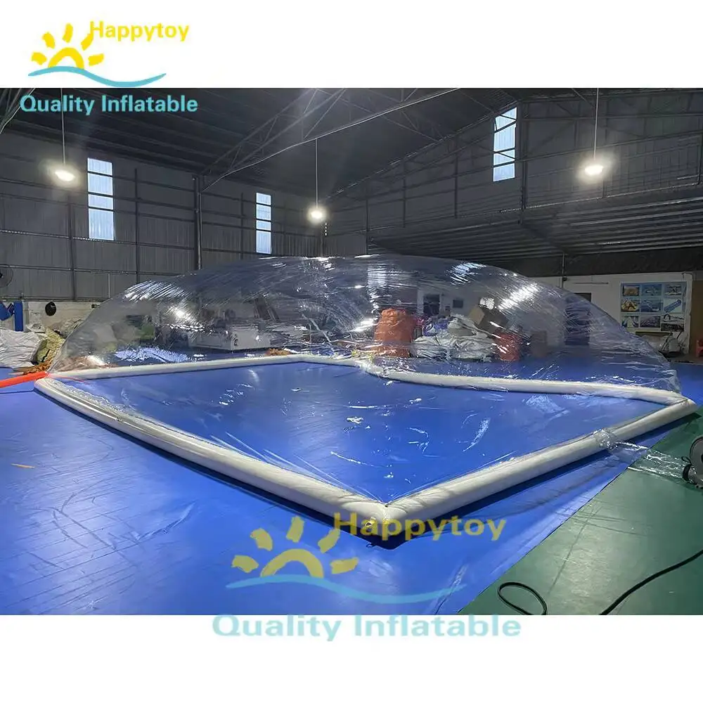 Grande barraca transparente da piscina da abóbada do ar da piscina inflável da lona do PVC