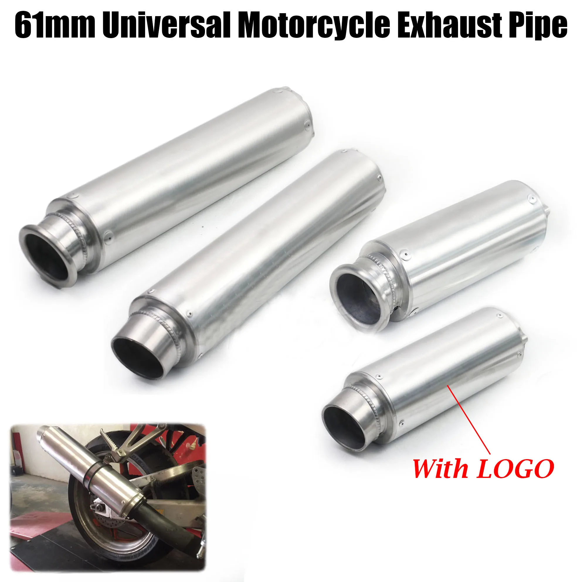 

CB500X CBR300 Z250 Z650 ATV Bike for GSXR ZX6R ZX10R CB400 CB500F Motorcycle Exhaust Pipe Muffler Escape Moto For GSXR ZX6R