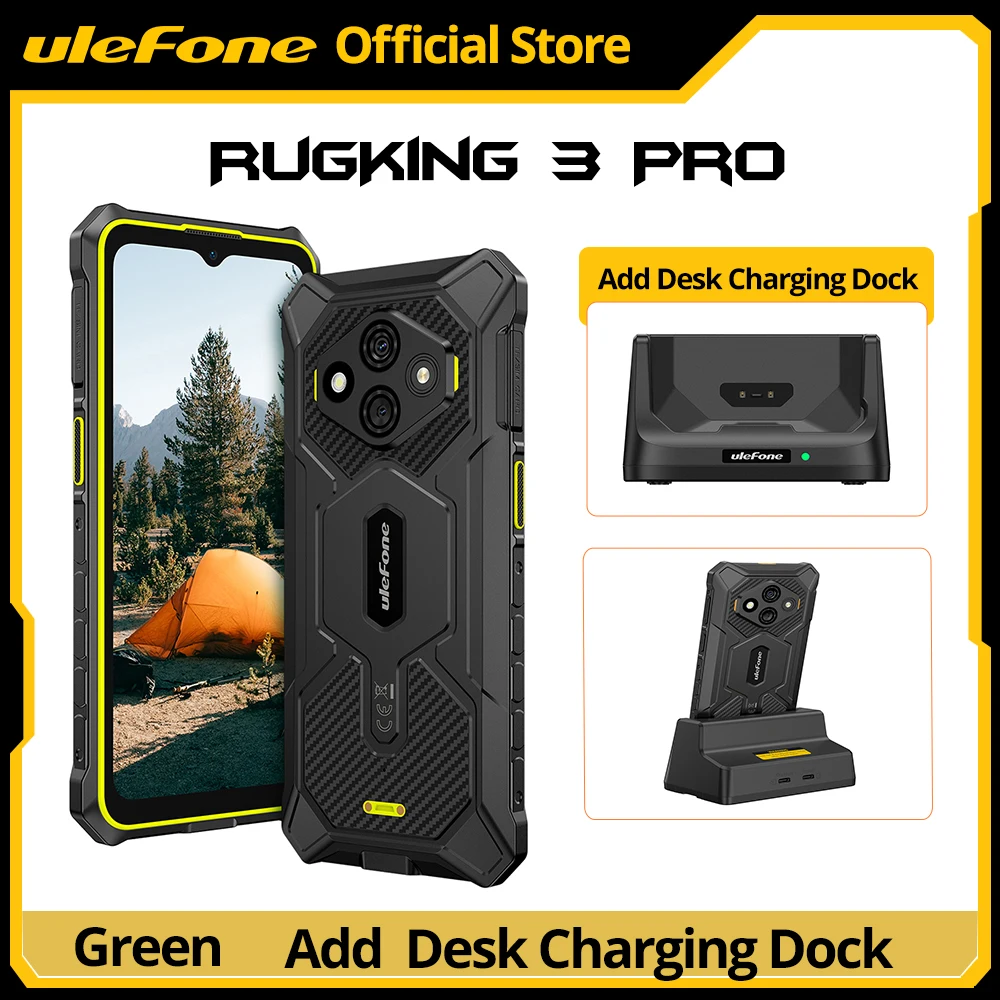 【Wereldpremière】Ulefone RugKing 3 Pro robuuste telefoon 6,56" 120Hz 5700mAh Android 15 Tot 16GB RAM, 128GB ROM NFC 4G Global