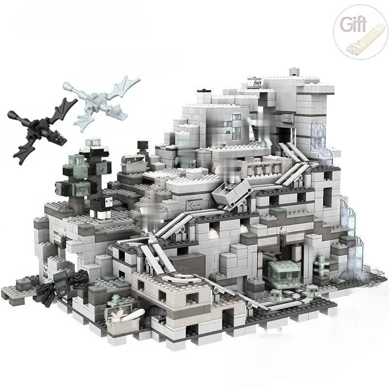 

Строительные блоки, горная пещера, деревня, фигурки, модуль, кирпичи, игрушки для детей