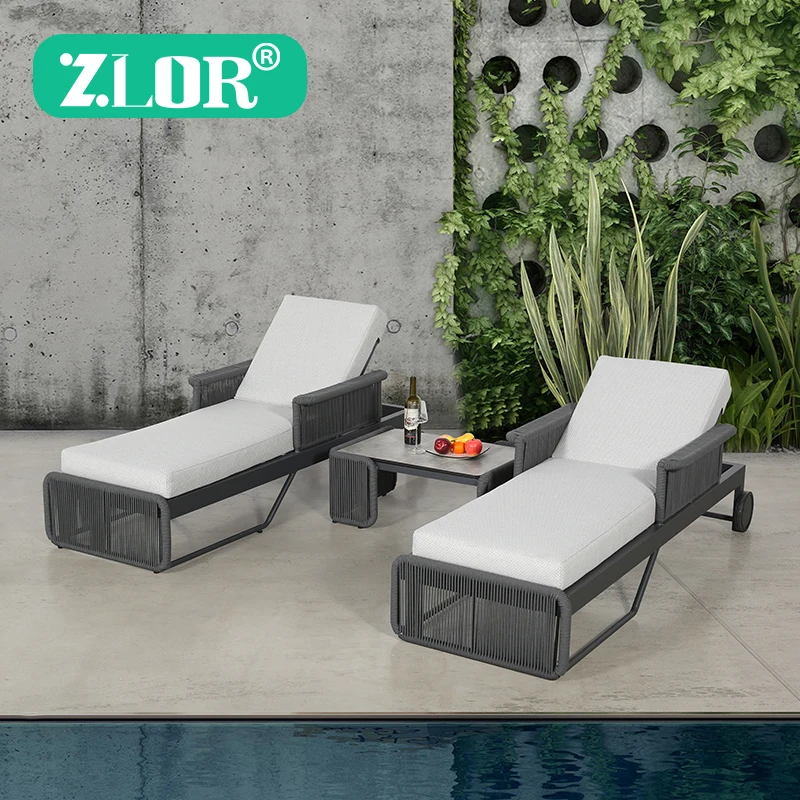 Outdoor Furniture For Pool - Tumbona de Aluminio de Lujo para