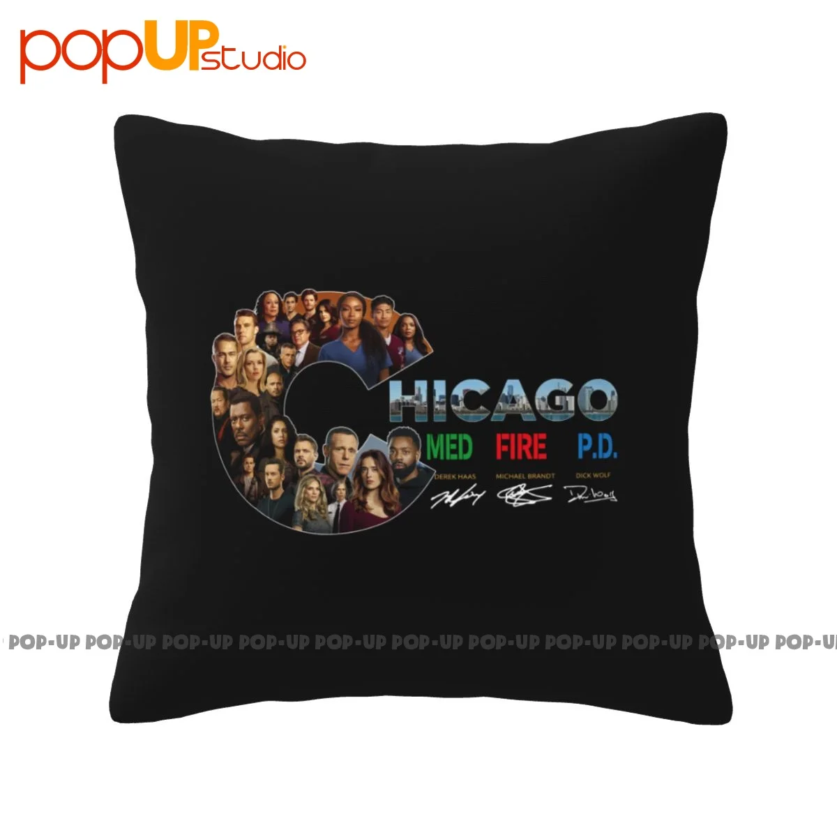 Custom Chicago Med Fire Pd Signatures Pillowcase Throw Pillow Cover Fashion Ultra Soft High Quality