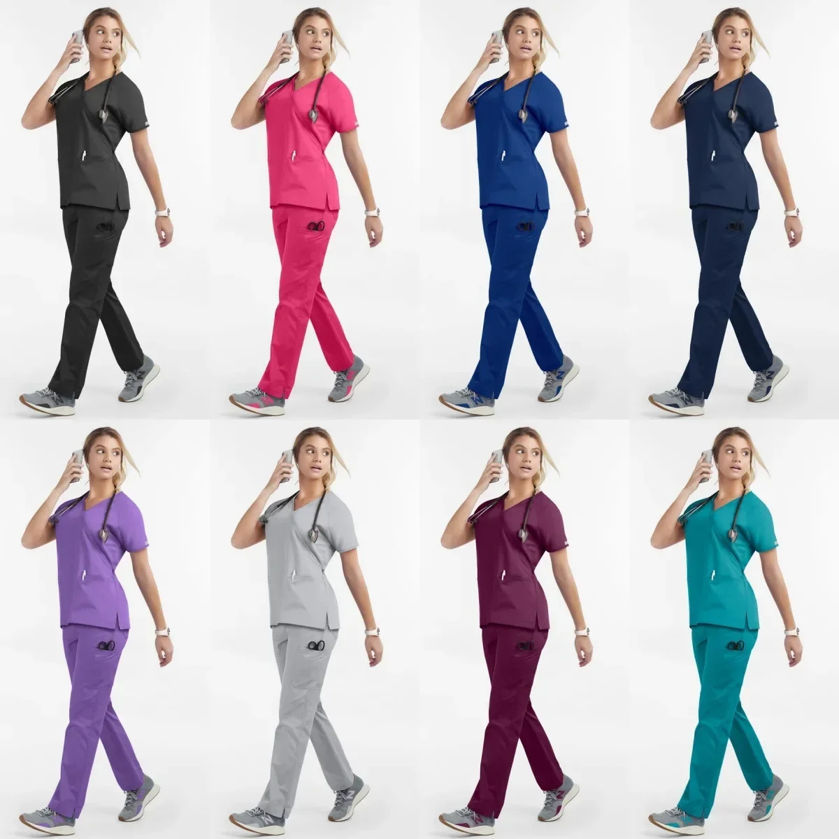 Wholesale Doctors And Nurses Female Scrub Nursing Uniform Scrubs Sets Women Jogger Medical Nursing Scrubs Uniforms Sets