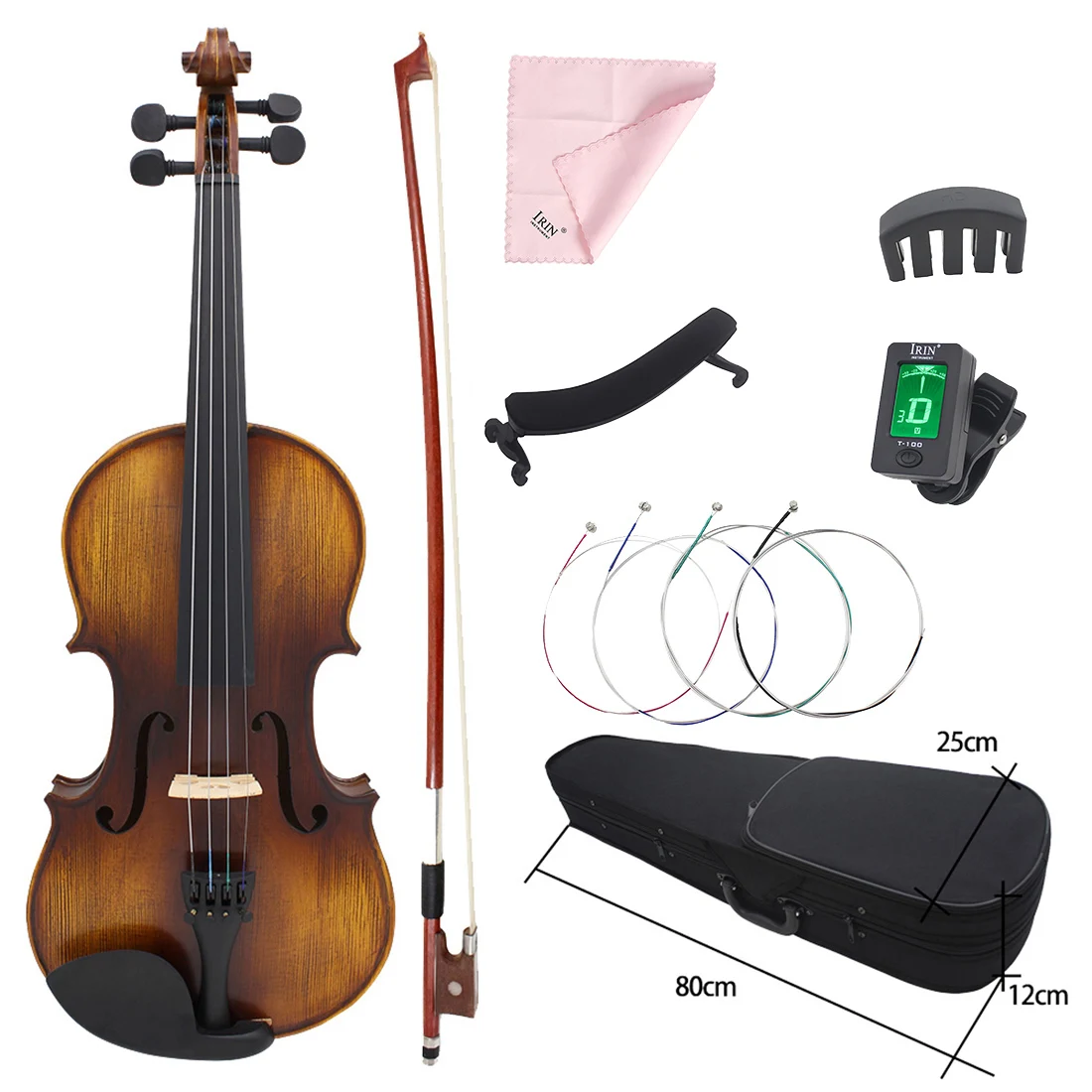 

Violin 4/4 Low Gloss Vintage Instrument Perform Violin Beginners Choice Suit For Daily Practice Natural Air-dried Spruce Panel