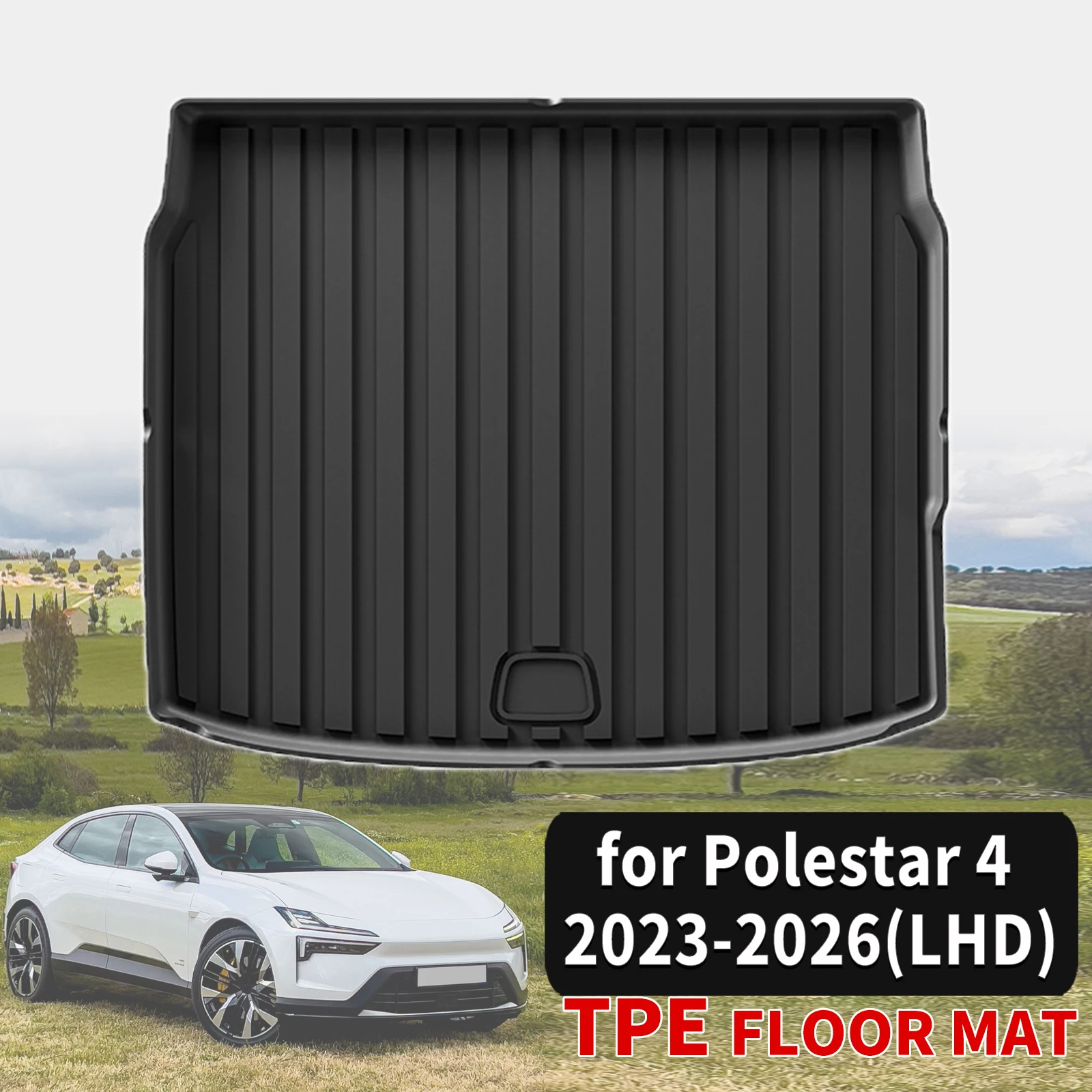 

for Polestar 4 2023-2026 Odorless Non-Toxic Custom Fit Luxury Eco TPE Car Floor & Trunk Mats (Not Fit For Right Hand Drive)