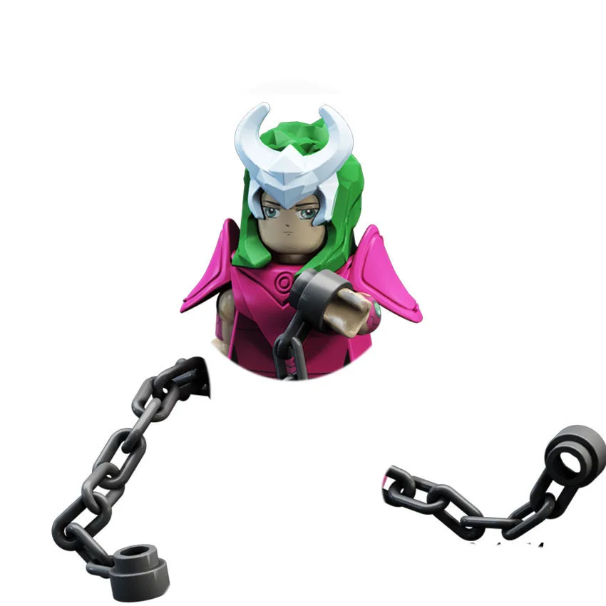 Saint Seiya Athena Mini blocs de construction poupées modèle Anime dessin animé figurines d'action Puzzle jouets enfants cadeaux d'anniversaire