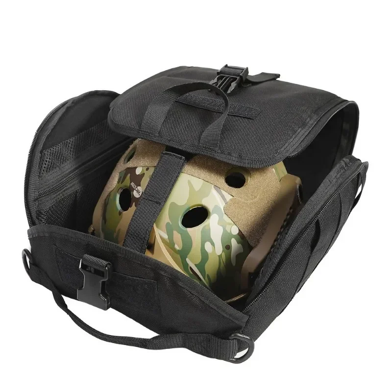 Tactical Helmet Bag Pack Multi-Purpose Molle Storage Carrying Pouch for Sports Hunting Shooting Combat Helmets