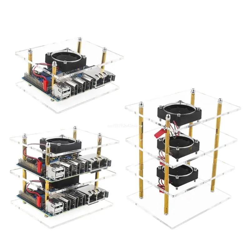 Functional Acrylic Housing Case for OrangePi 5 Transparent Cover Box Dropship