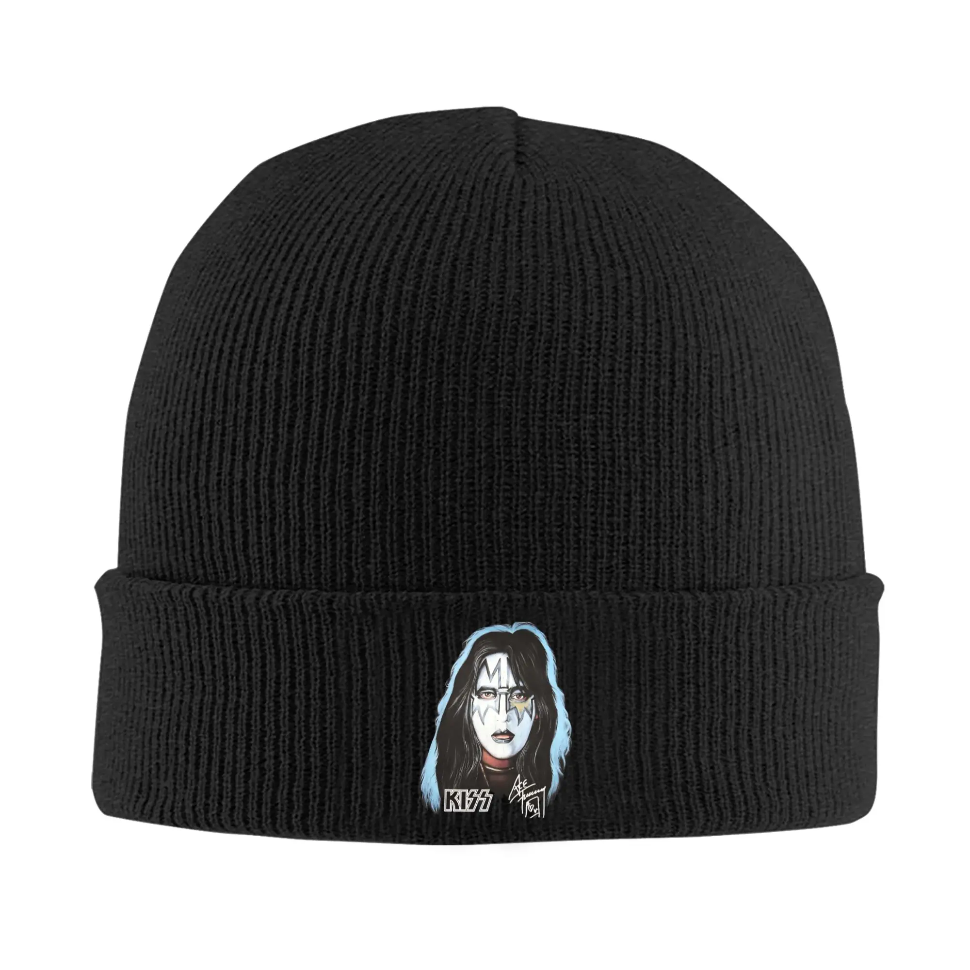 

Men Women Ace Frehley Spaceman Kiss Band Beanie Hats Cute Knitted Hat Autumn Outdoor Caps Design Elastic Bonnet Hats