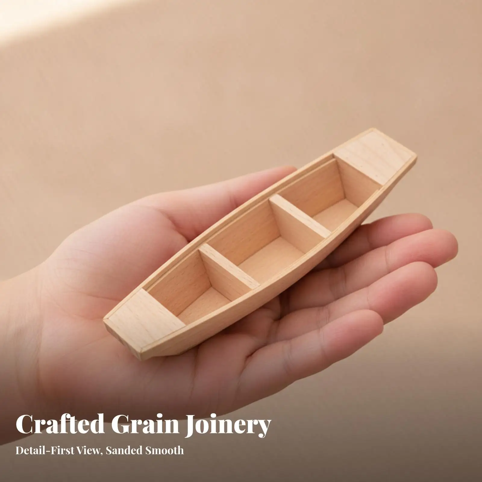 Small Wooden Boat Model Open Hull Unpainted Sailboat for Creative Home Decor