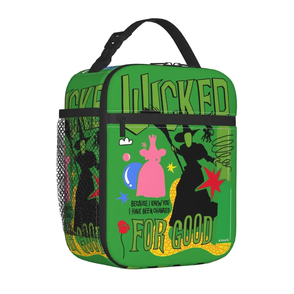Wicked For Good Insulated Lunch Bags High Capacity Lunch Container Cooler Bag Tote Lunch Box College Outdoor Food Storage Bags
