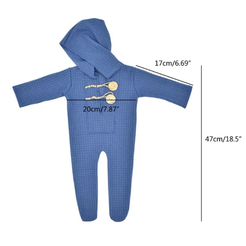 Newborn Photography Props Footed Romper with Hood Baby Photo Romper Hat Drop shipping