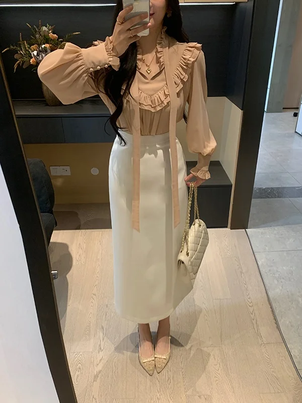

Юбка XINYI Commuter Aesthetic в клетку, с высокой талией, стройнящая, универсальная, простая, длинная, женская, модная, весенняя коллекция