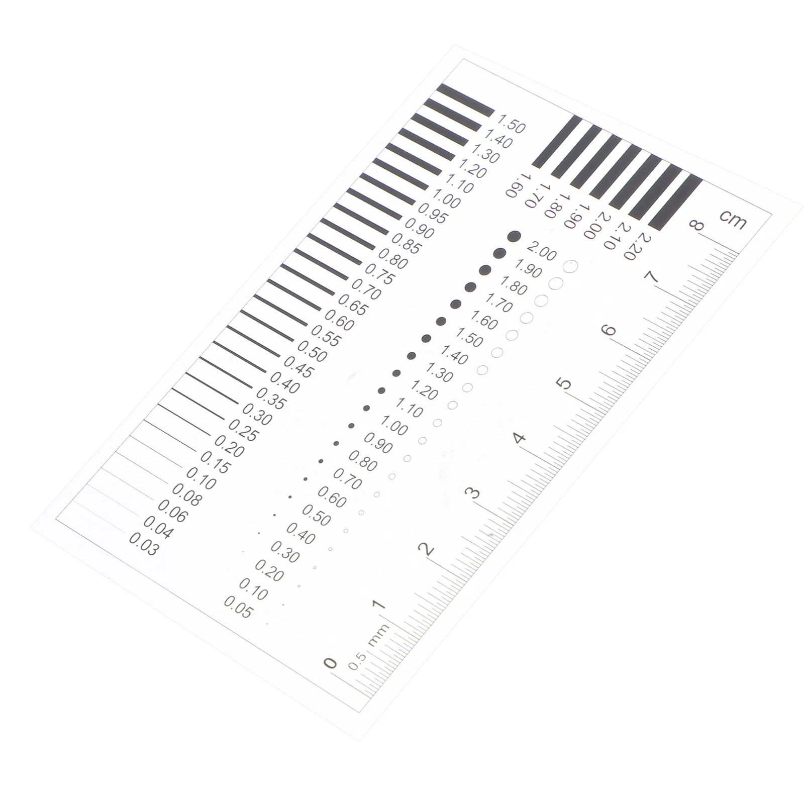 Badge Gauge Ruler High Precision Measurement Tool for Diameter Defect Crack Flaw Detection Transparency Inspection Film