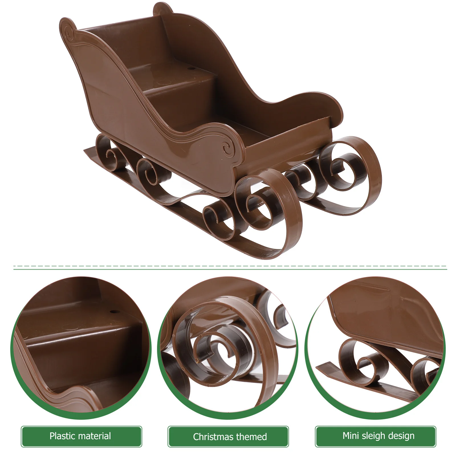 

Mini Sleigh Christmas Ornament Exquisite Desktop Sleigh Adornment Xmas Table Decoration Festive Desktop Decor Xmas Ornament