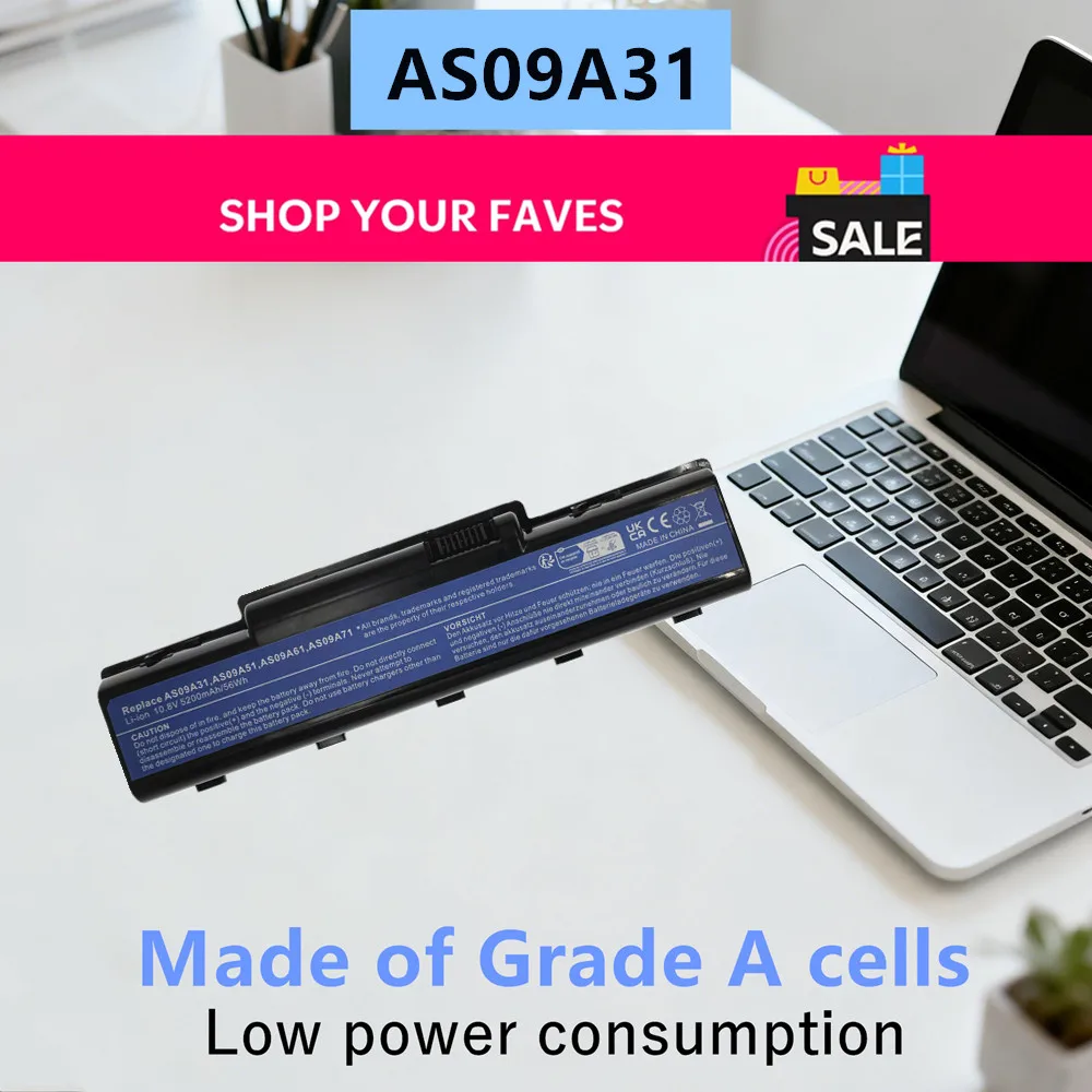 Laptop Battery for ACER AS09A31 AS09A41 AS09A51 AS09A61 AS09A71 AS09A73 AS09A75 AS09A90 AS09A56 5732 4732 5516 5517