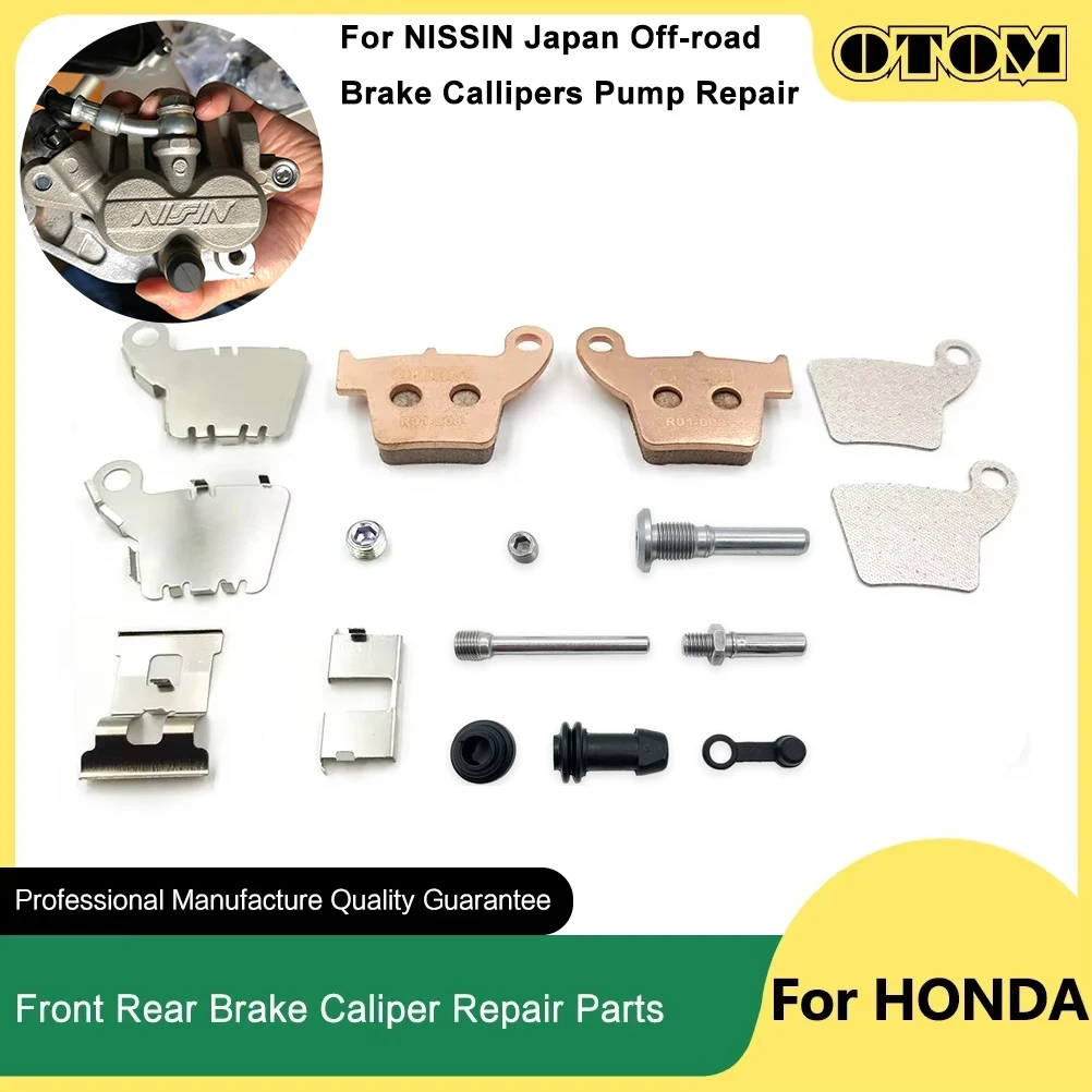 OTOM-Kit de reparación de pinza de freno delantero y trasero para motocicleta, pastillas de resorte de pasador para bicicletas todoterreno Nissin, HONDA, YAMAHA, KAWASAKI, SUZUKI, Japón