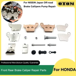 OTOM Motorcycle Front Rear Brake Caliper Repair Kit Pin Spring Pads For Nissin HONDA YAMAHA KAWASAKI SUZUKI Japan Off-road Bikes