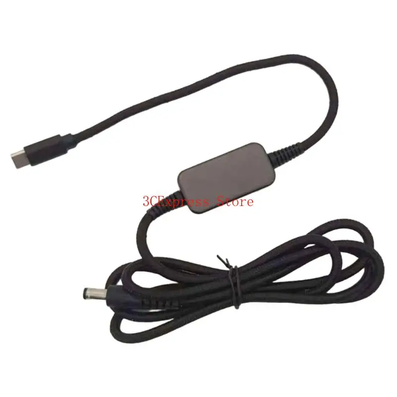 PD100W Type C To DC5.5x2.5mm Power Cable Intelligent Display Adjustable Output For Office Travel Home Electronics