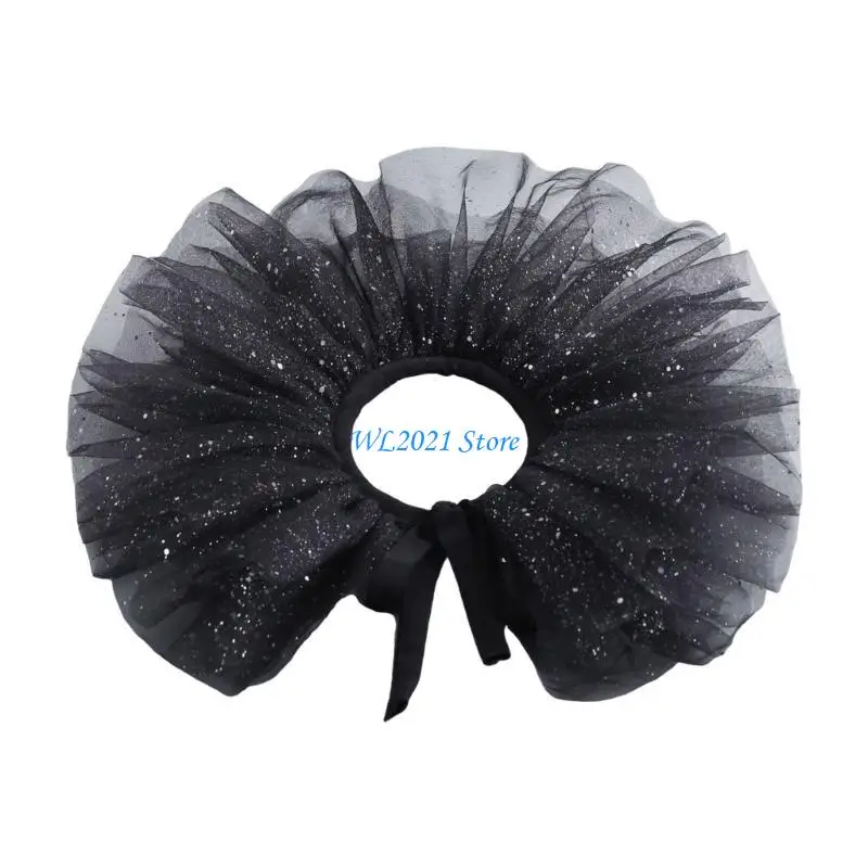 

G5GC Courtstyle Collar Tulle Puff Collar Neckwear for Stage Performances Dressingup