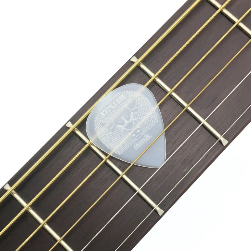 Palhetas de guitarra de nylon super durável, cabeça de touro, design antiderrapante, mediador, elétrico acústico, 0,6mm, 12pcs