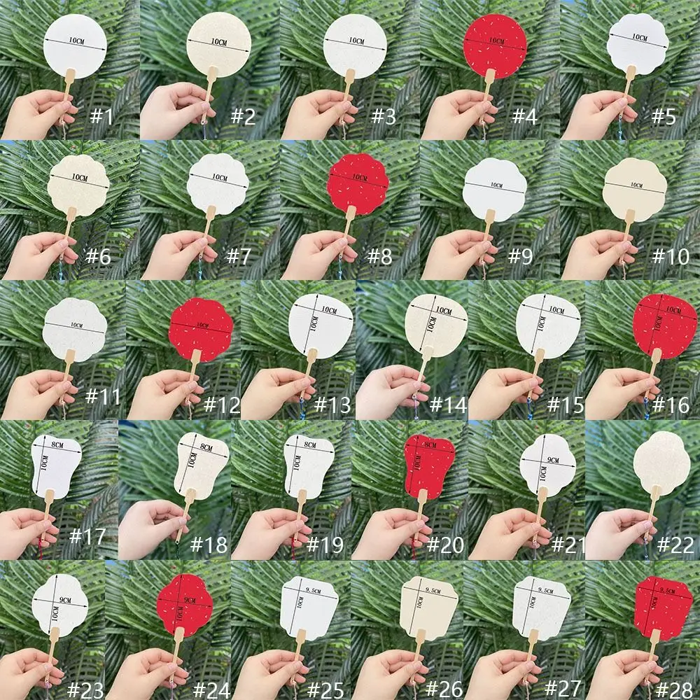 Art Hand Fans Chinese Style Mini Graffiti Fans Xuan Paper Round Blank Painting Fans Thicken Unfinished Paper Hand Fan Children