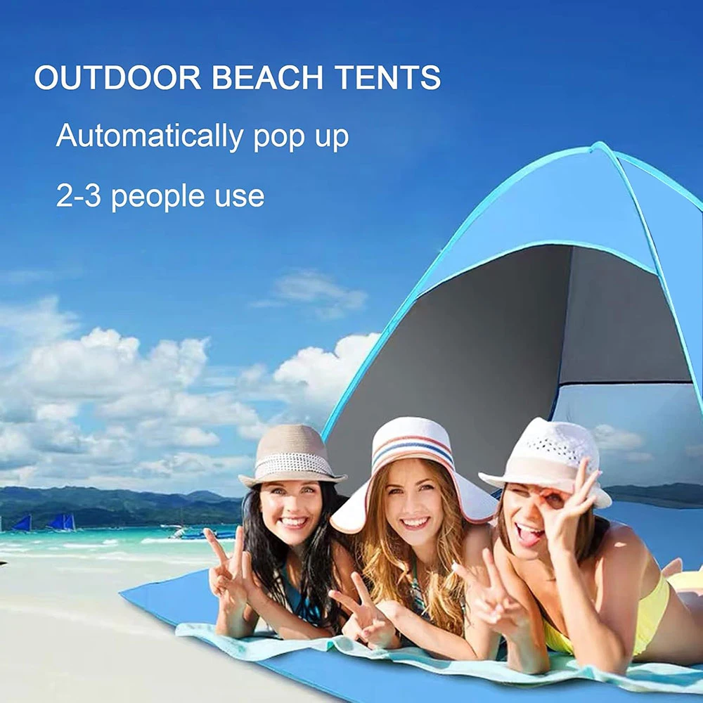 Pop Up Beach Tent 165*150*110cm Portable Outdoors Quick Cabana Shade Sun Shelter Canopy for Fishing Hiking Picnic Park Camping