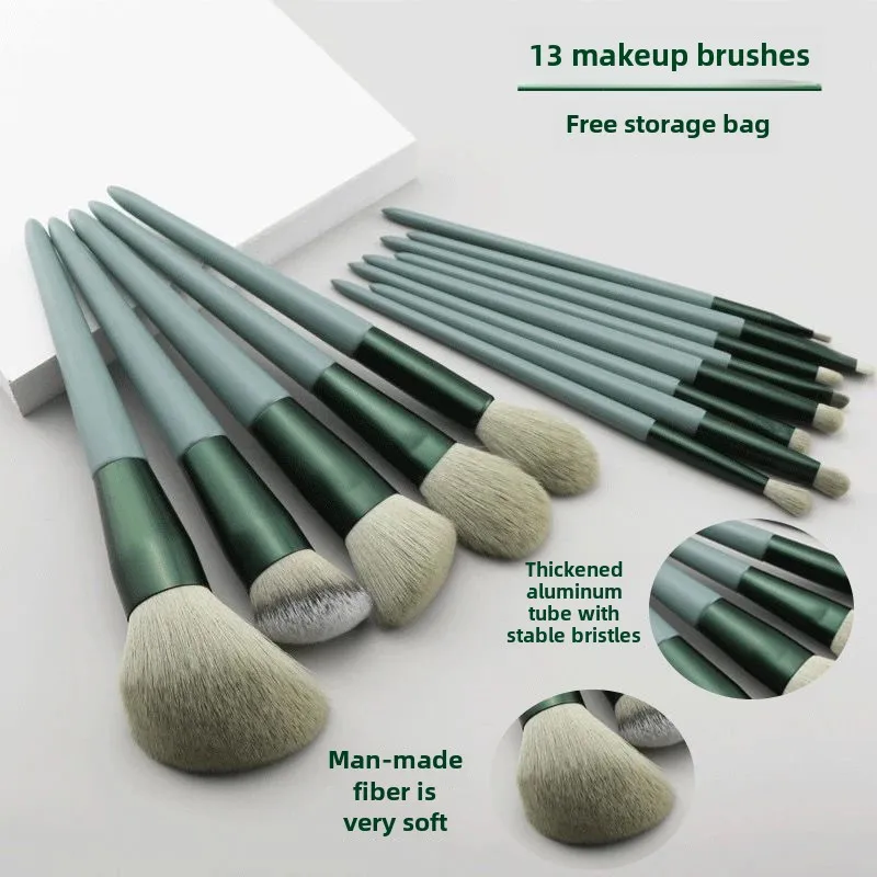 Makeup Brushes 13pcs Set Super soft and quick-drying brushes blush and eyeshadow brushes Beauty Tools Set