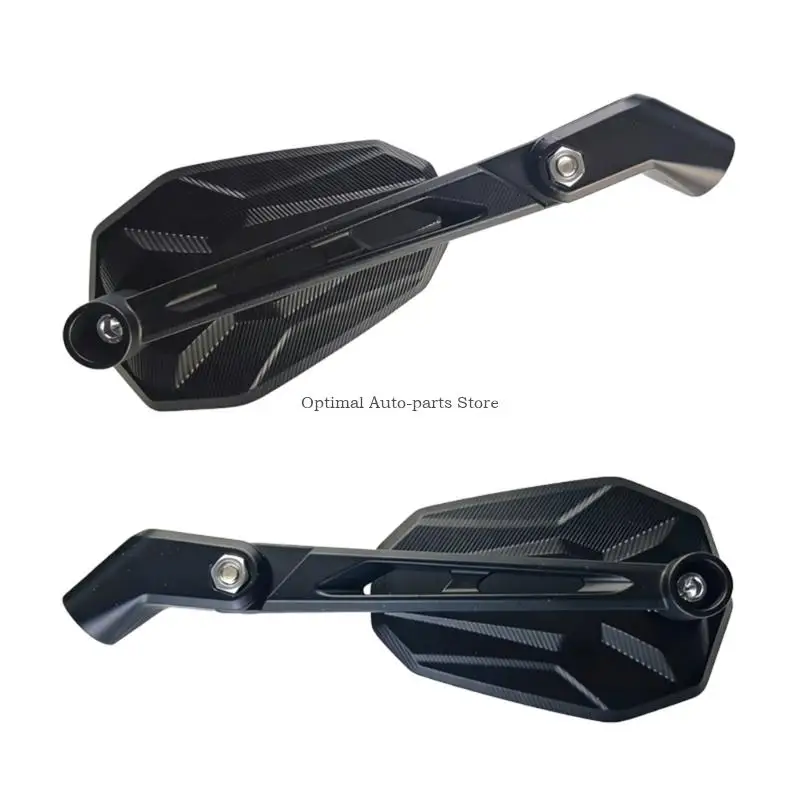 Pair Motorbike Side Mirrors Anti Rust Aluminum Mirror for Custom Bike Upgrade