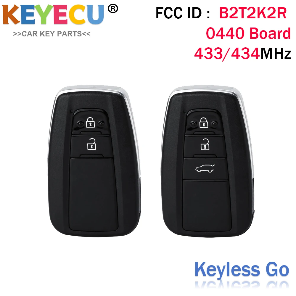 Smart Car Key 0440 8A Chip P4=AA 433/434Mhz For Toyota RAV4 Avalon Highlander 2019 2020 2021 2022 2023 FCC : B2T2K2R 8990H-42190