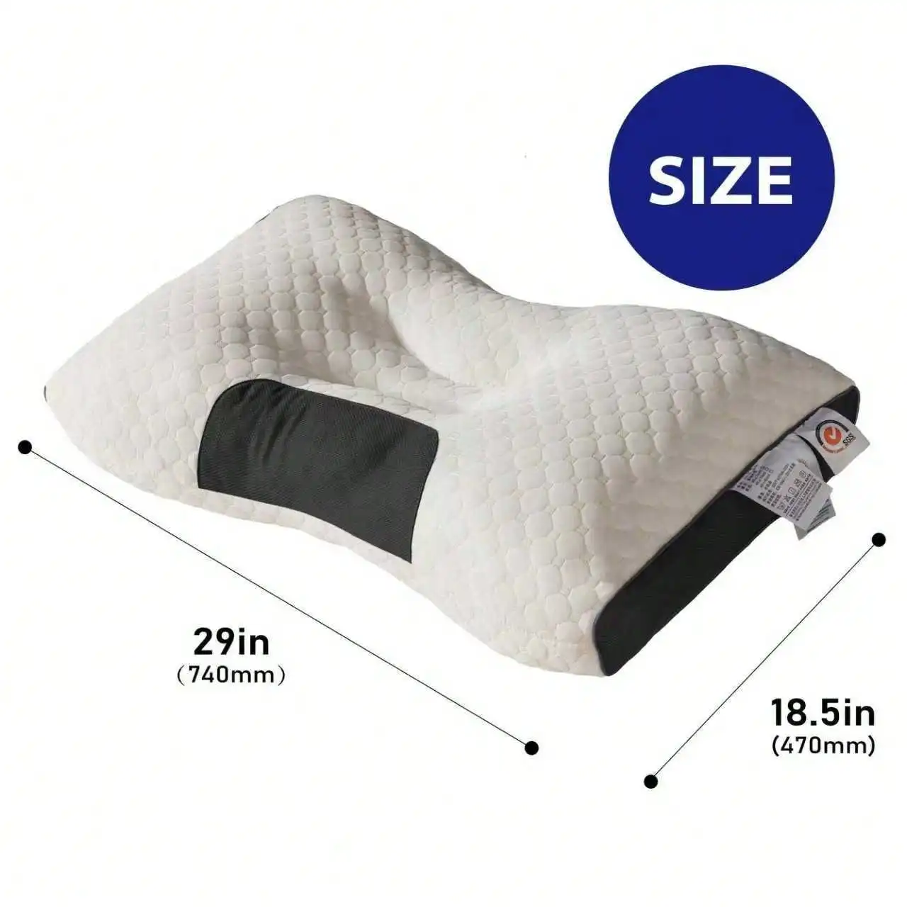 3D SPA Knitted Cotton Neck Pillow, 1/2pcs Couple Honeycomb King Size. Adjustable Ergonomic Contour, Premium Core, Removable Hypoallergenic Down-Alternative Liner. Soft Fabric Eases Neck Strain, Ideal Bedroom Decor, Mother's Day & Spring Home Gift.